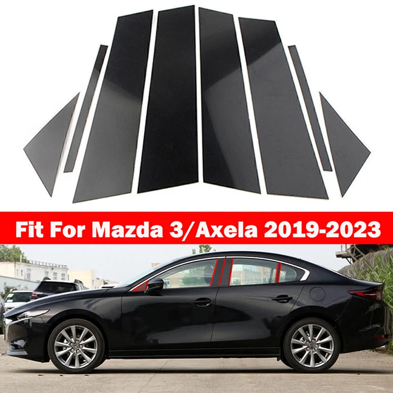 Oven verhoilutarra ikkunapylvään kansilla Mazda 3 Axela Sedan polykarbonaatti UV-käsitelty