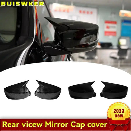 Car Side Wing Replacement Mirror Cover Rear-View Caps For Honda Accord 8th 8.5th 9th 2008-2017 Carbon and Glossy Black by InterCyprus Trading Ltd