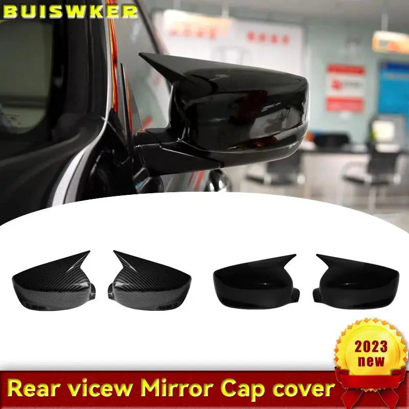 Car Side Wing Replacement Mirror Cover Rear-View Caps For Honda Accord 8th 8.5th 9th 2008-2017 Carbon and Glossy Black by InterCyprus Trading Ltd