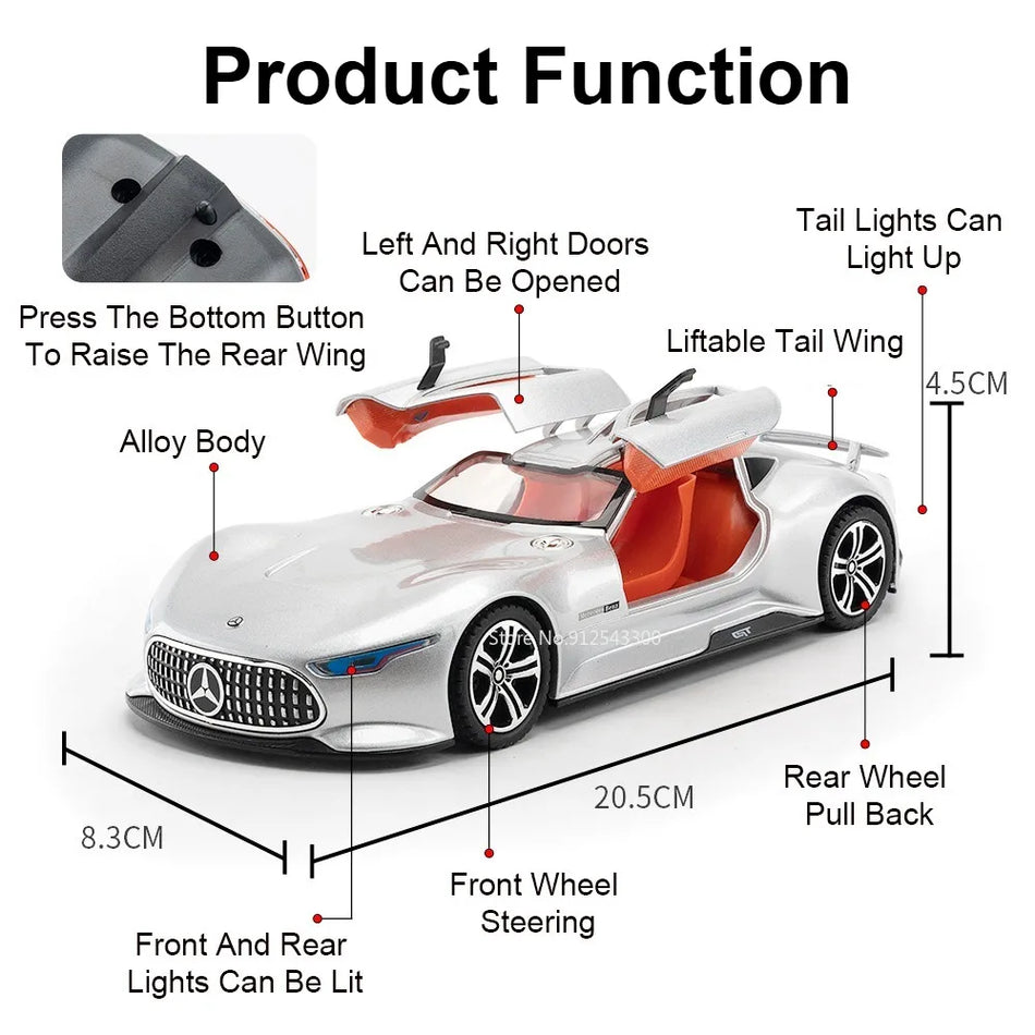 Auto Model Solid Metal Diecast voor MAKEDA Vision GT