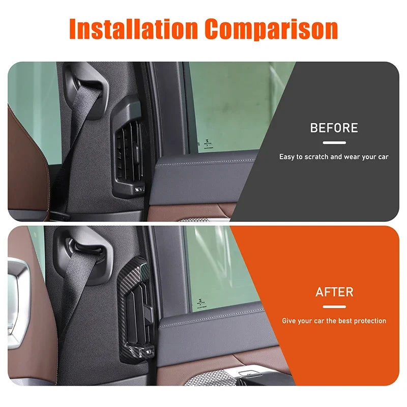 Cornice della presa d'aria del montante B in fibra di carbonio ABS per BMW G70