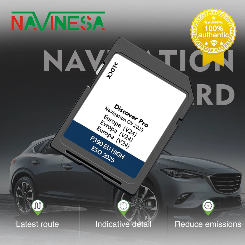 NAVINES GPS SD Card Europa V24 - Europe Map 2025 Edition
