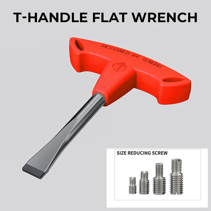 Portable Labor-saving T Screwdriver - Stainless Steel, Lightweight, Multi-use for Maintenance &amp; Camping TH-T01(red)