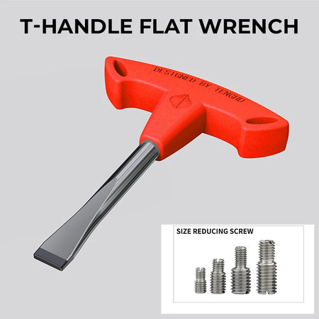 Portable Labor-saving T Screwdriver - Stainless Steel, Lightweight, Multi-use for Maintenance &amp; Camping TH-T01(red)