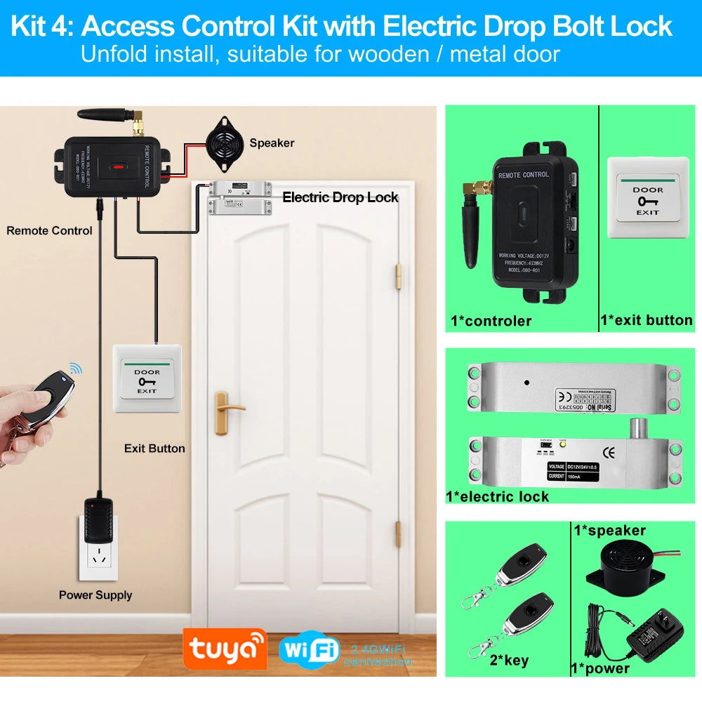 R01 - Smart Wifi Tuya Access Control Kit Remote Unlock Kit 4