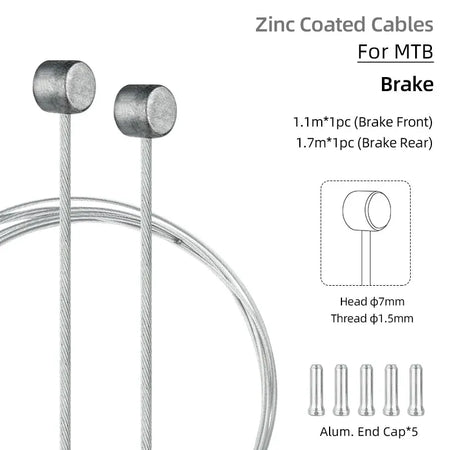Deemount Bicycle Inner Shift Cable Kit &ndash; Rust-Free Stainless Steel Construction MTB Brake C01 F1R1 / CHINA
