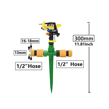 360 Degree Rotating Jet Sprinklers | Double Outlet Rocker Nozzles for Efficient Garden Irrigation D