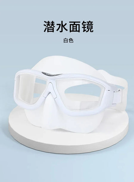 Professional Anti-Fog Full Face Goggles &ndash; HD Vision diving mask- white
