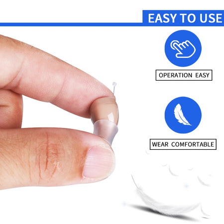 Intelligent Digital Hearing Aid C200 &ndash; Rechargeable Wireless Sound Amplifiers for Adjustable Hearing