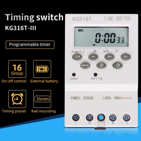KG316T-II Digital Timer Switch &ndash; Power Outage Memory