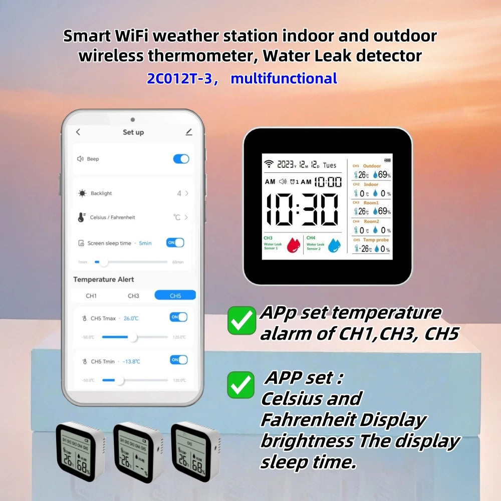 Tuya WiFi Weather Station &ndash; Water Leak Alarm For Bathroom