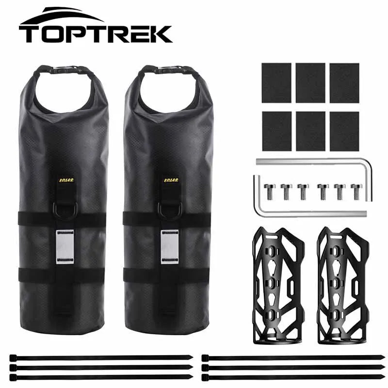 Portable Waterproof Bicycle Fork Bag 5L With Front Frame Mount