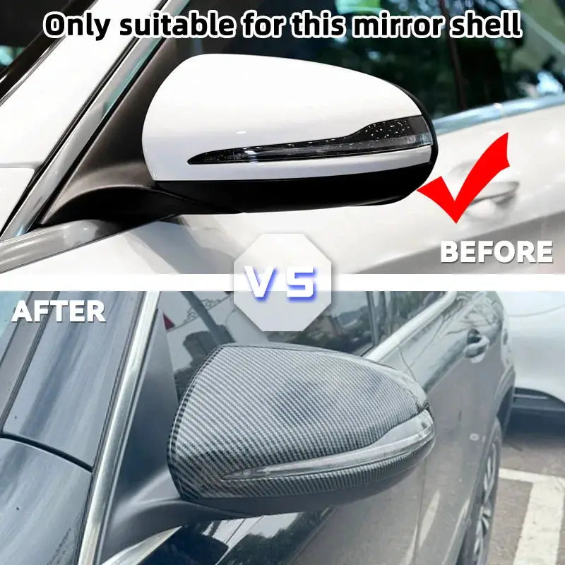 For Mercedes Benz C GLC S E Class W205 X253 W222 W213 W238 LHD Black Look Side Rearview Mirror Cover Caps Shell Car styling by InterCyprus Trading Ltd