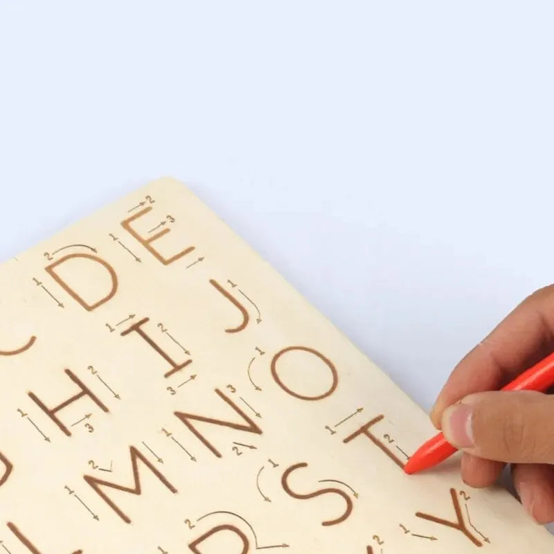 Wooden Alphabet Board For Kids - Handwriting Practice