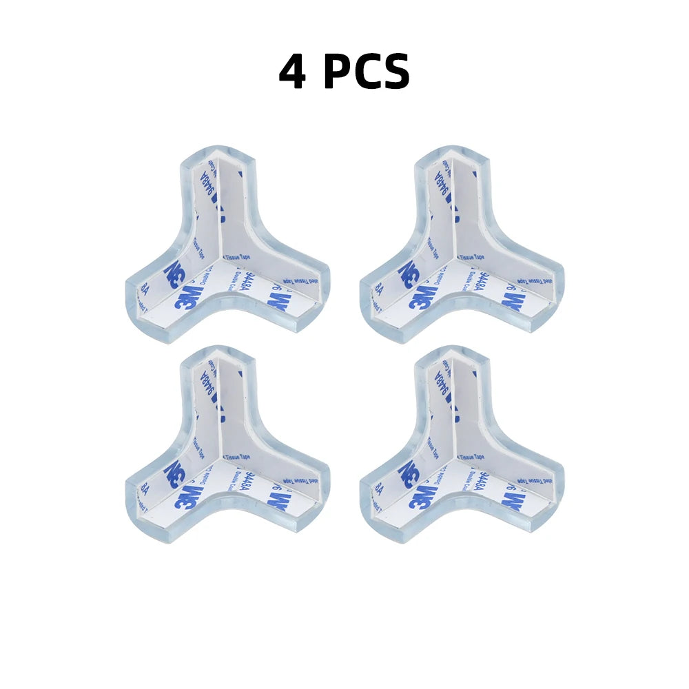 Transparent Baby Safety Silicone Corner Protectors 4PCS T Shaped