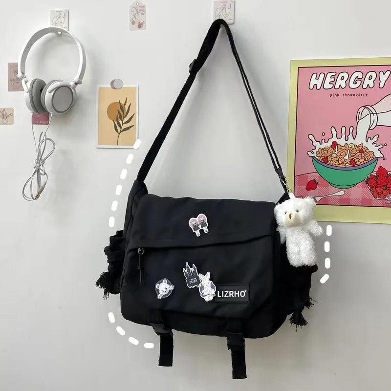 Nylon Large Capacity Crossbody Bag for Students and Teens