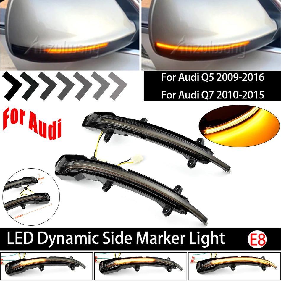 Δυναμικά LED Φώτα Σημάτων Στροφής Για Audi Q5 Q7 SQ5 SQ7 8R 4L
