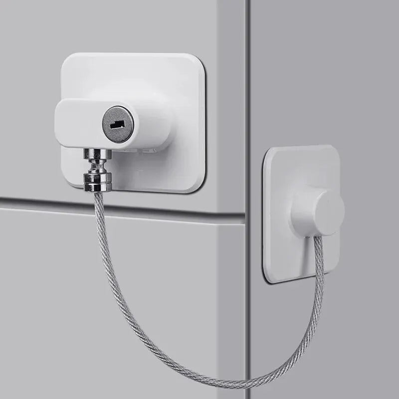 Child Safety Lock for Cabinets and Windows Refrigerator Door Cable Lock for Kids