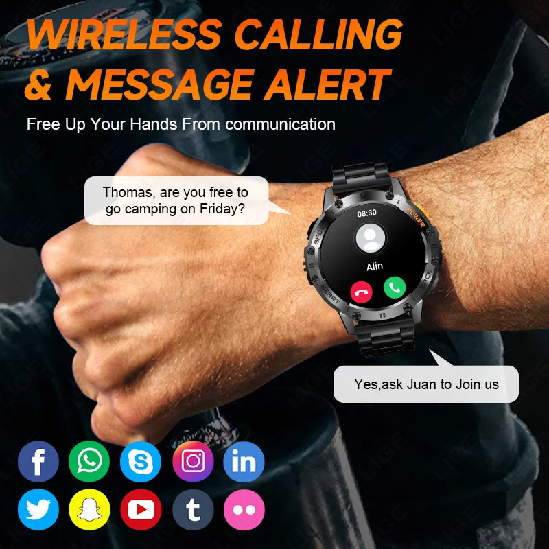 Android iOS AMOLED Smart Watch Men &ndash; Ultra Lightweight