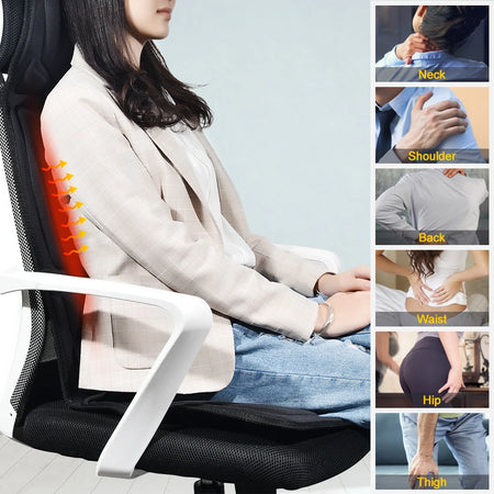 Hailicare Massager Chair Pad - Heated Vibration Therapy