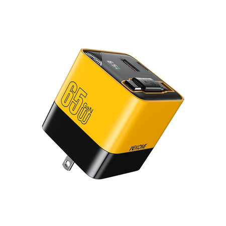 CrownQu 65W USB-C Fast Charger &ndash; Intelligent Charge with Built-in 80cm Type-C Cable 65W US