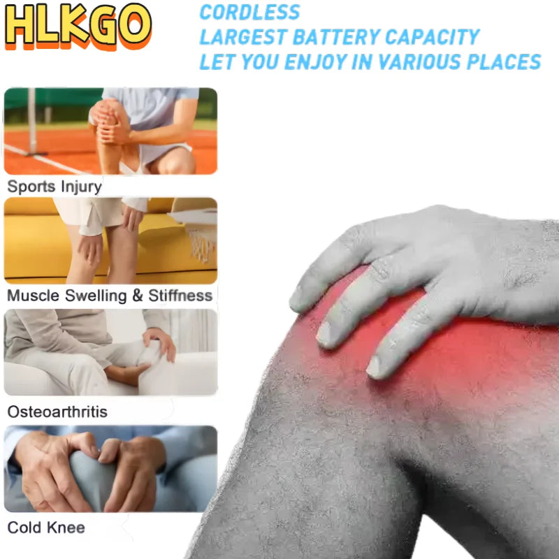 Masážní přístroj na úlevu od bolesti kolen s bezdrátovým laserovým ohřevem 4 v 1