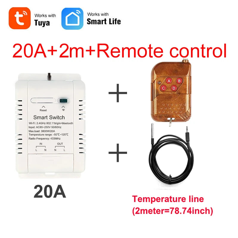 WKD-TH08 &ndash; Alexa Compatible Energy Monitoring Thermostat 20A 2M Remote contro