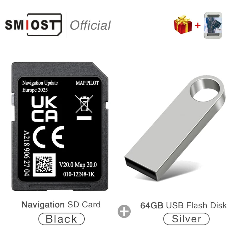 32GB Memory Card for Mercedes &ndash; Full 2025 Version GPS Navigation CHINA / A218 V20 with USB