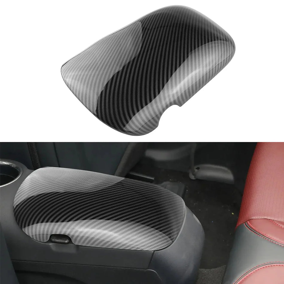 Copertura del bracciolo Ford Mustang, ABS in fibra di carbonio imitazione