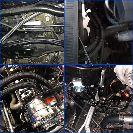 3M AN6/AN8/AN10 CPE Oil Fuel Fittings Hose End 0+45+90+180 Degree Oil Adaptor Kit AN6 Braided Oil Fuel Hose Line With Clamps by InterCyprus Trading Ltd
