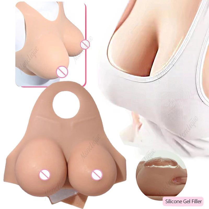 Mekani silikonski obliki grudi realistični transrodni cosplay