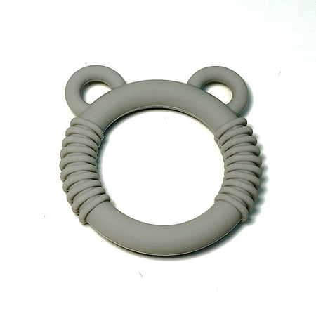 Baby Bear Silicone Teethers &ndash; Soothing Anti-Eating Hand Toys gray