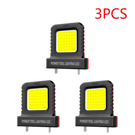 14W Portable Mini Pocket Work Light Two Modes For Camping 3PCS Red