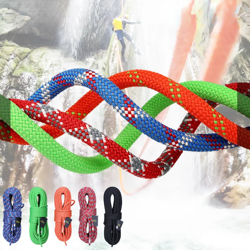 Diameter 9mm Static Rope Outdoor Mountaineering Rope Safety Rope Fast Fall Rope Aerial Work Rescue Climbing Main Rope