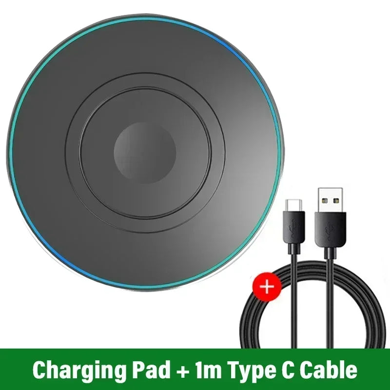 Wireless Charger Pad USB C &ndash; Fast 15W Qi Charging Station With LED Light