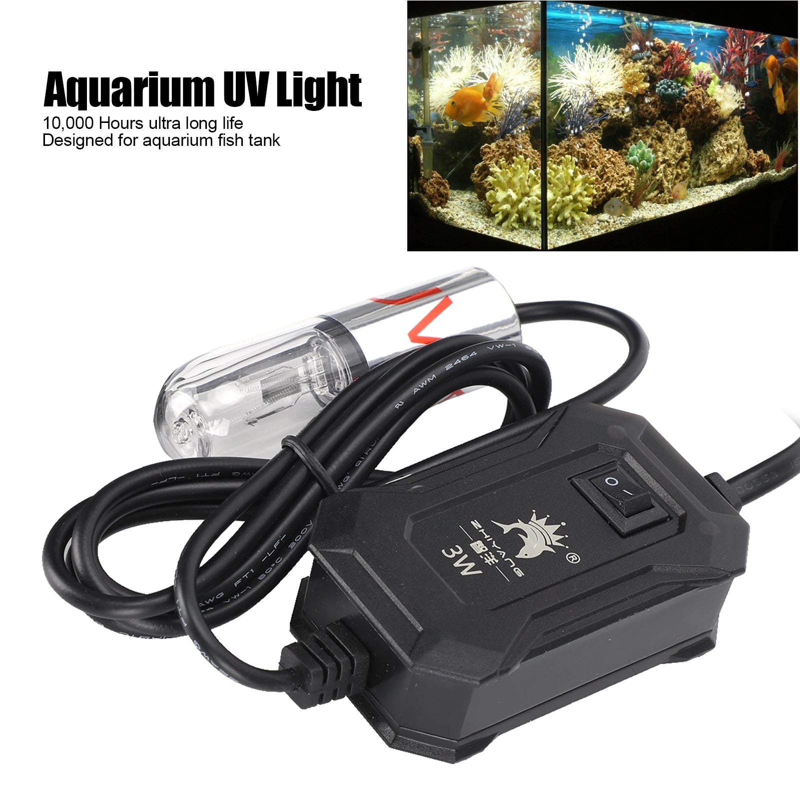 Aquarium UV Light Fish Pond Cleaning Lamp &ndash; Algae Control