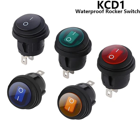 1Pcs On Off SPST Round Waterproof Boat LED Rocker Switch &ndash; Reliable Power Control