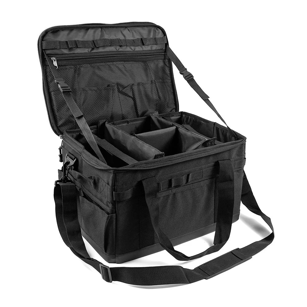 Large Zipper Camping Bag - Anti Crash Storage Organizer black