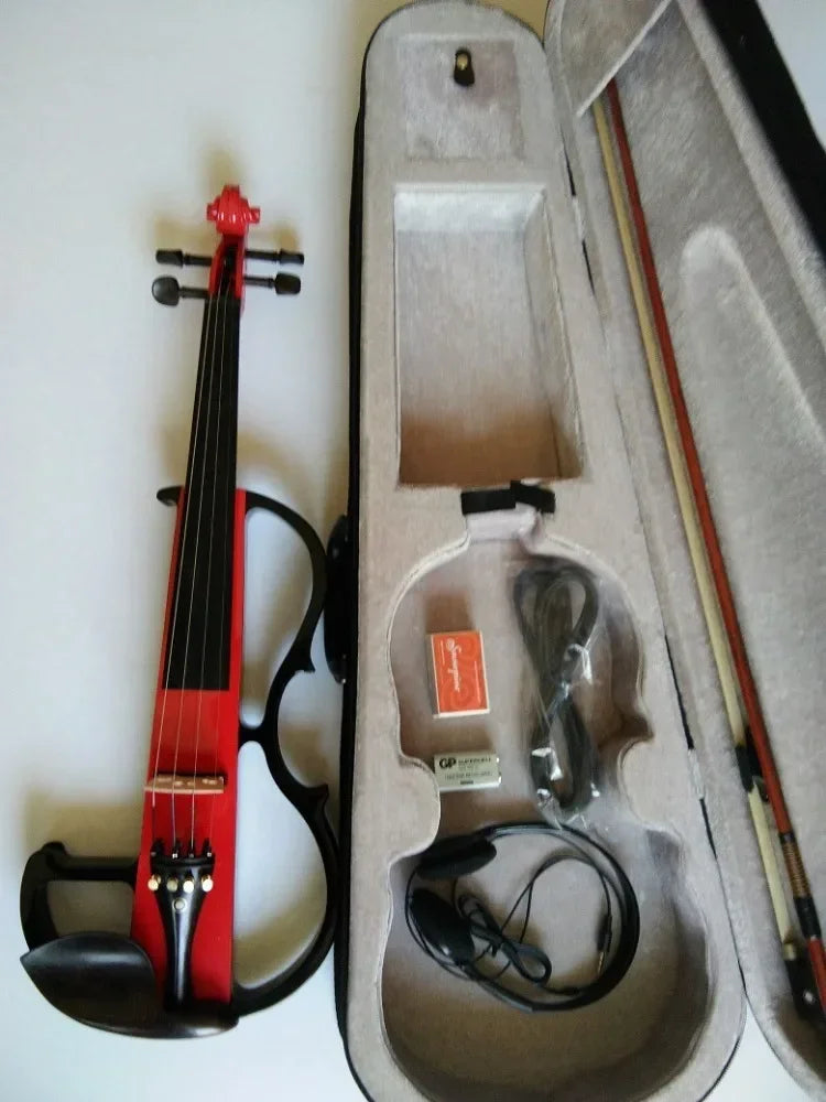 Solid Wood Electric Violin Ebony &ndash; Handmade Craftsmanship