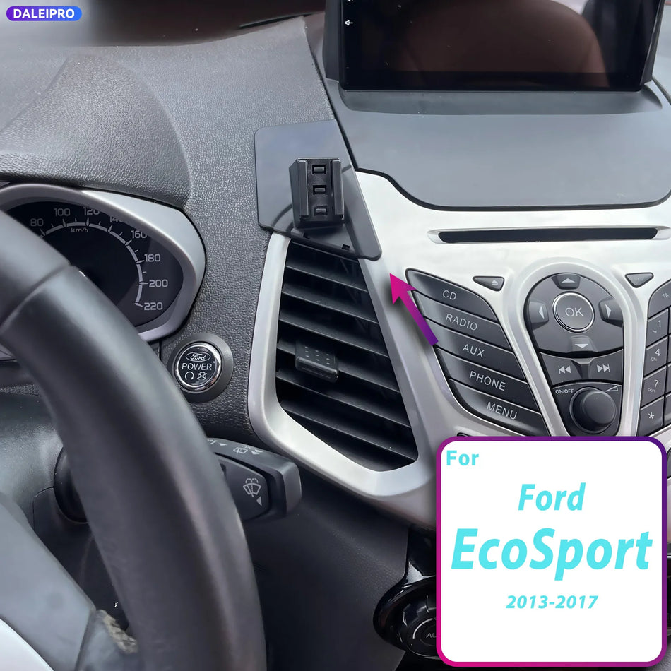 Auto telefonihoidja alus ABS 66W laadimisega Ford EcoSport 2013-2017 jaoks