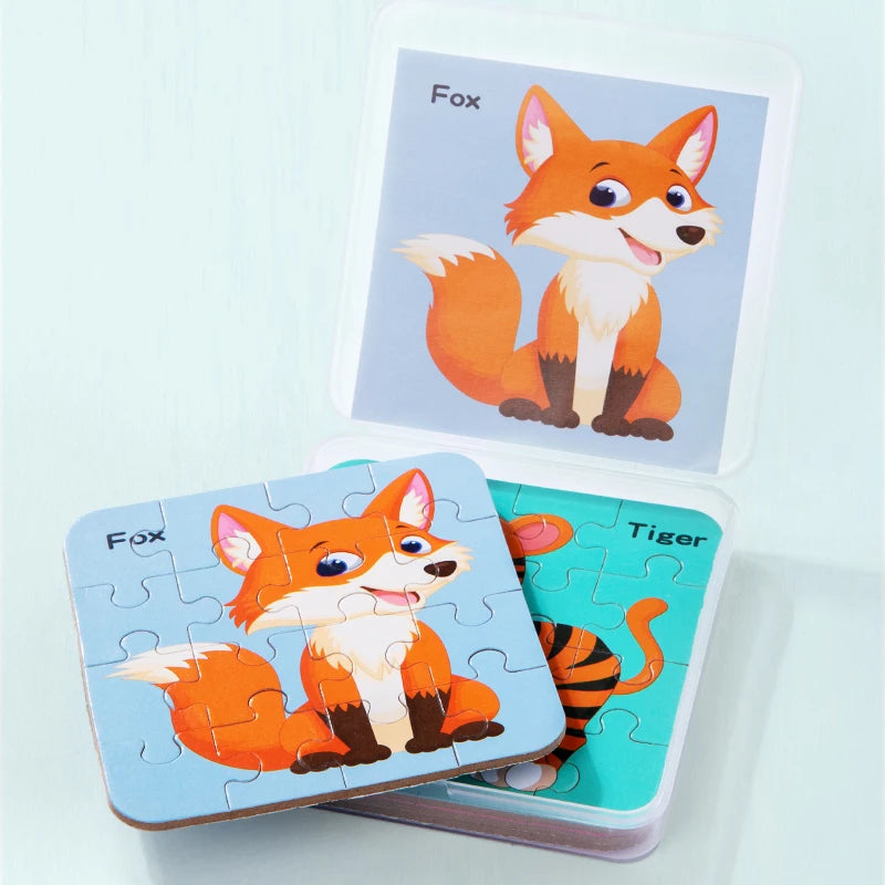 64 Pieces Wooden Puzzle Animals &ndash; Educational Toy For Kids