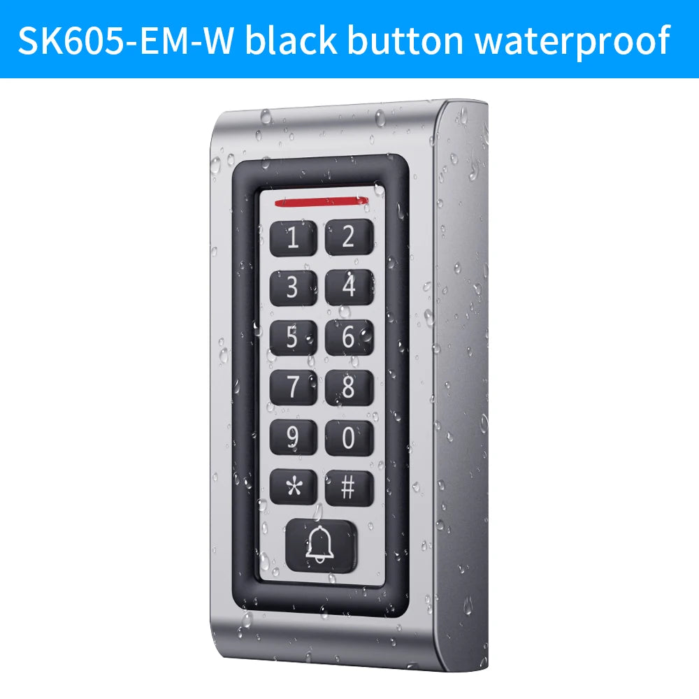 M6 Backlight RFID Reader &ndash; IP67 Waterproof Access Control SK605-EM-W black