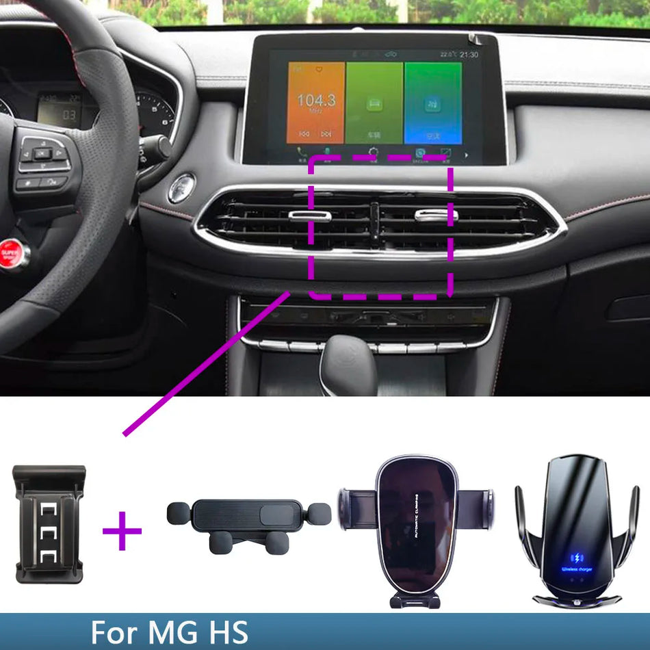 MG HS Biltelefonhållare med trådlös laddningsbas 2018 2021