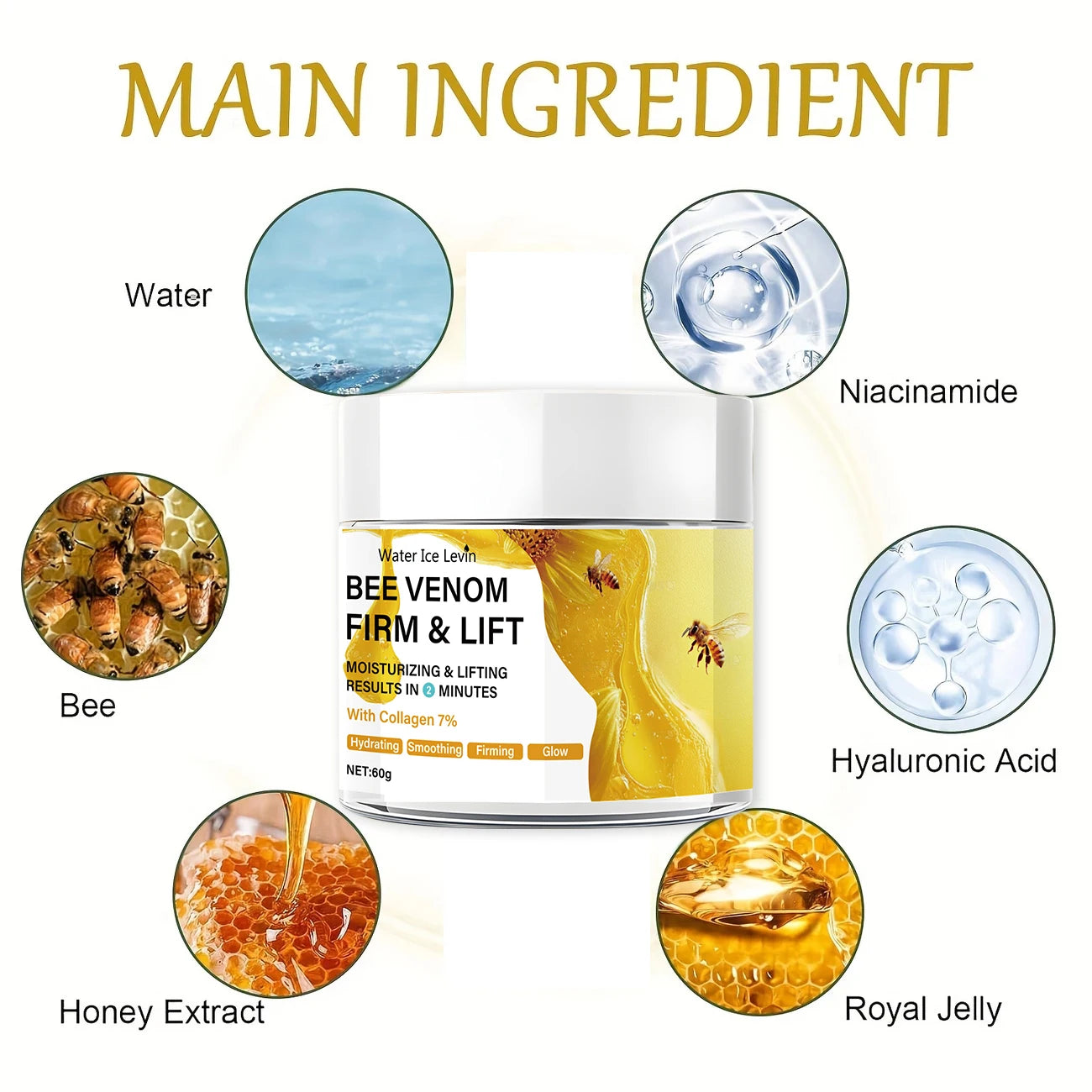 Bee Venom Instant Facial Lifting Cream &ndash; Firming and Rejuvenating Skin