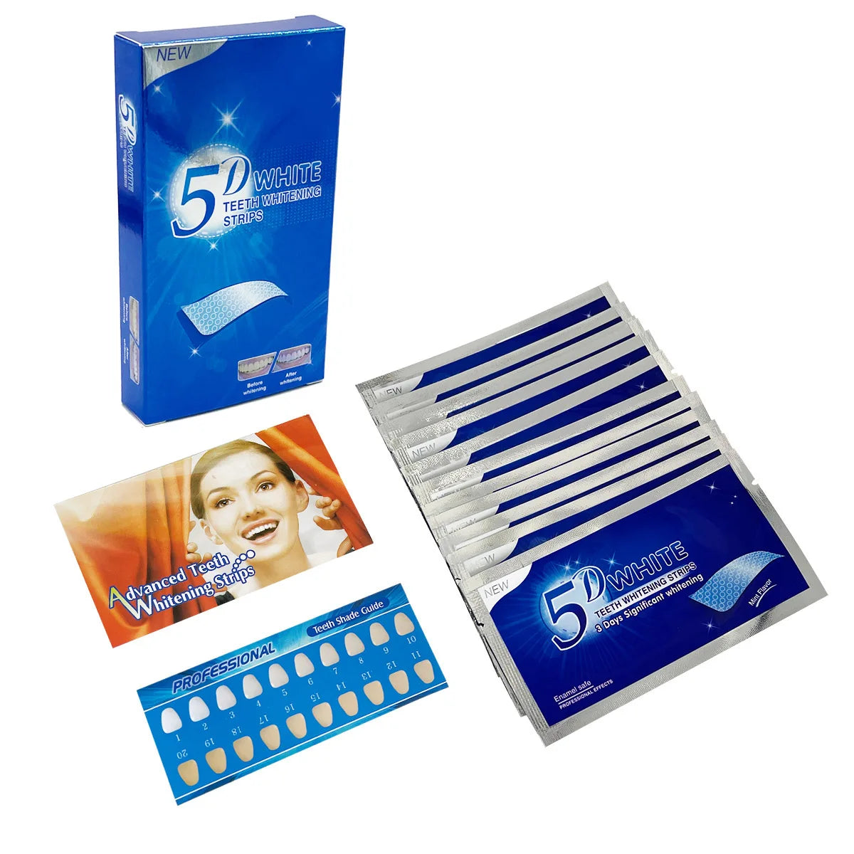 5D Gel Teeth Whitening Strips &ndash; Effective Whitening for False Teeth and Veneers