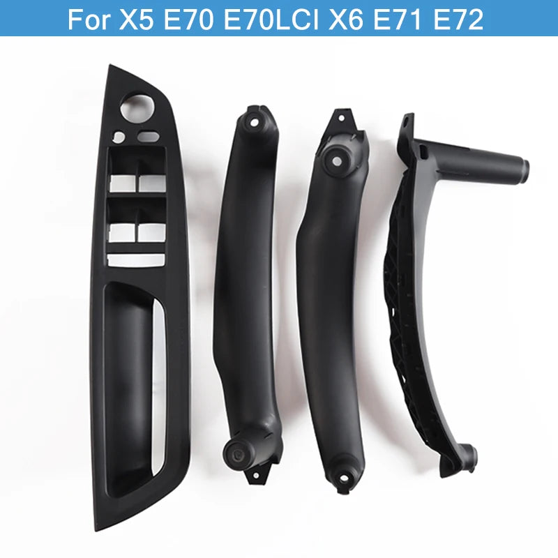 Interior Door Handle Pull Cover and Armrest Panel Trim for BMW X5 X6 E70 E71