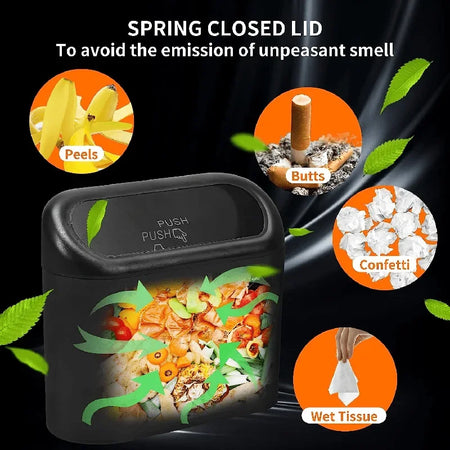 3Pcs Car Trash Can Set &ndash; Leak-Proof Mini Accessories with Odor Sealing