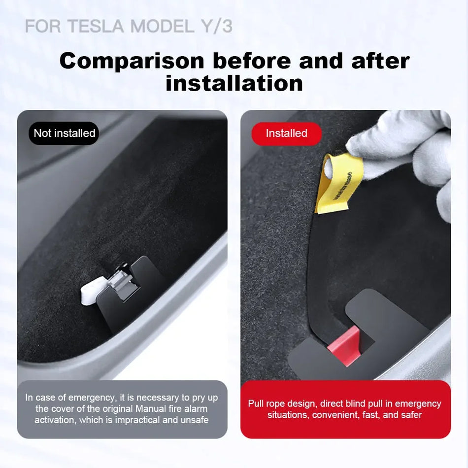 Car Door Emergency Release Rope For Tesla Model 3 Y Juniper