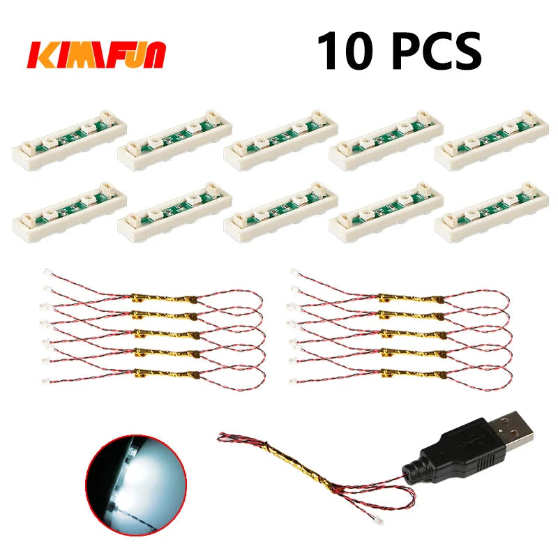 10Pcs 0.8mm RGB LED Blocks &ndash; Lego Compatible Blocks 10PCS1220221-W