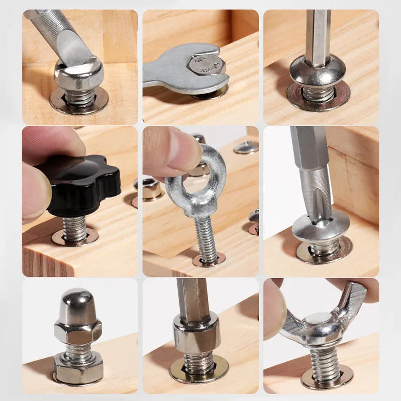 Wooden Montessori Busy Board &ndash; LED Light Switch Box